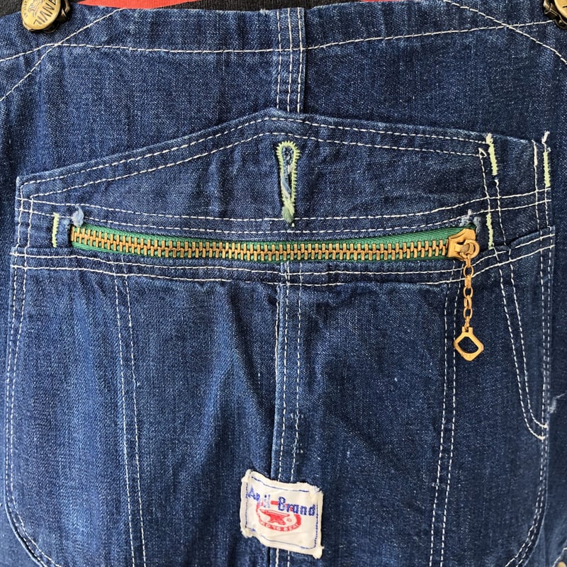 USビンテージ 50’s ローバックオーバーオール Anvil Brand 代引き不可】 USビンテージ 50's Brand Anvil ローバック