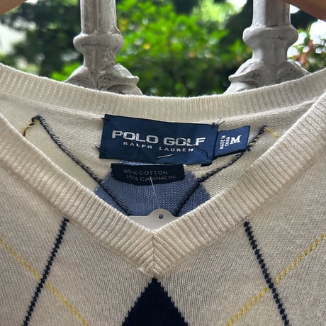 POLO GOLF アーガイル柄 Ｖネックニットベスト