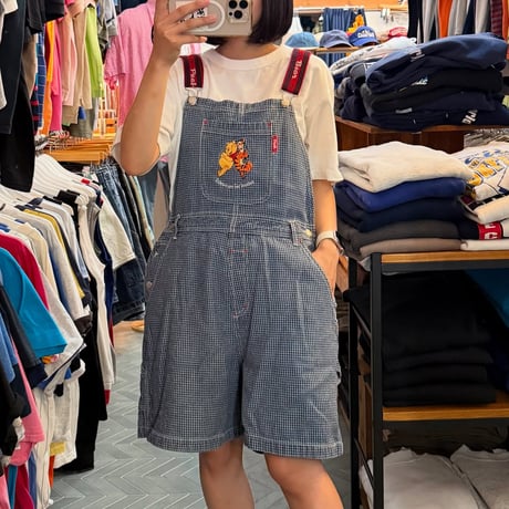 プーさん刺繍サロペット