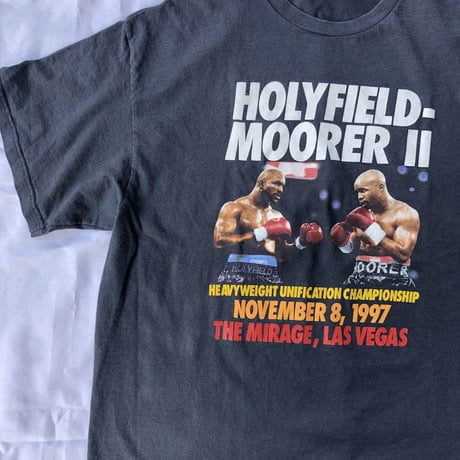 90's ボクシングヘビー級プリントTシャツ L