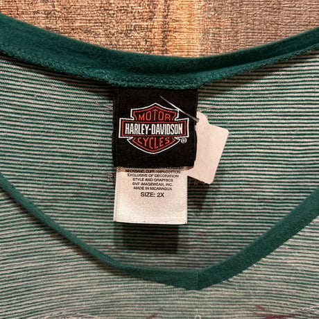 Harley-Davidson ＶネックフレンチスリーブTシャツ