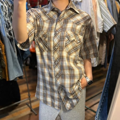 Wrangler チェック柄ウエスタンシャツ