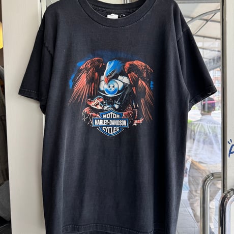 00's USA製 HARLEY DAVIDSON プリントTシャツ L