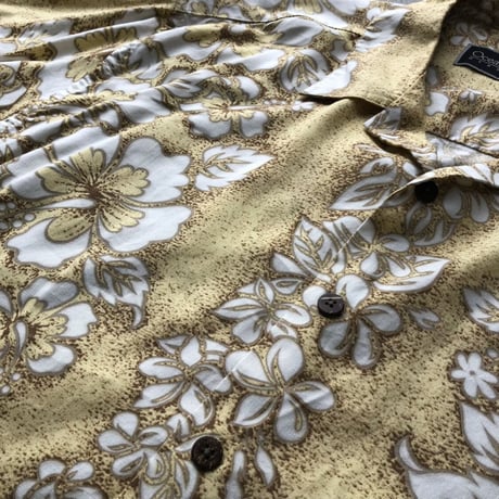 ocean pacific レーヨン総柄シャツ L