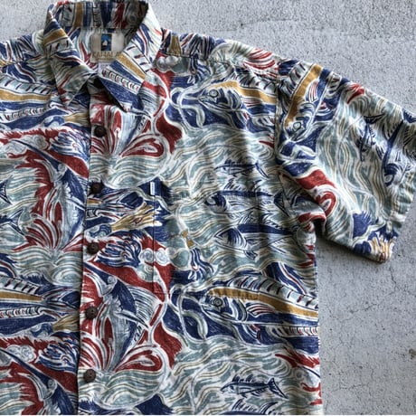 KAHALA 魚柄シャツ  M