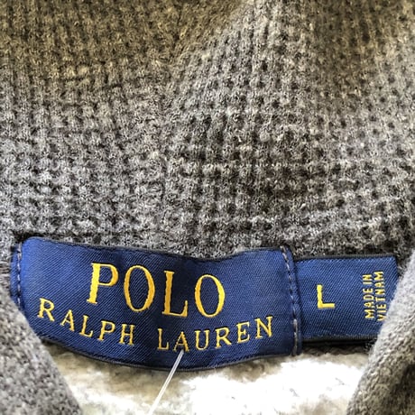 POLO フルジップフーディ グレー