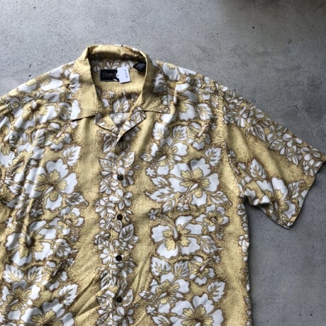 ocean pacific レーヨン総柄シャツ L