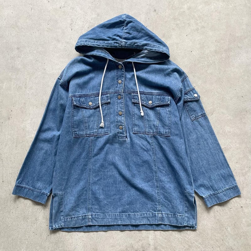 デニムフードプルオーバー | CUSTOM FEVER
