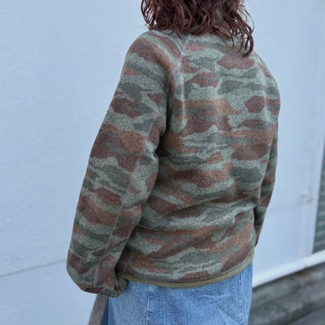 patagonia カモ柄 ハーフジップフリース