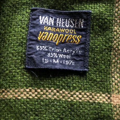 〜70's VAN HEUSEN ウール混ビンテージシャツ