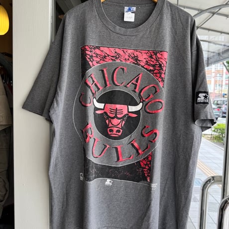 90's USA製 CHICAGO BULLS プリントT L