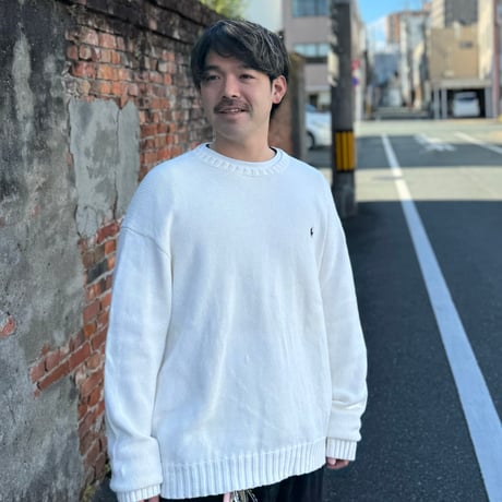 POLO コットンニットセーター  XL