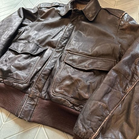〜70年代USA製ダークブラウンレザージャケット
