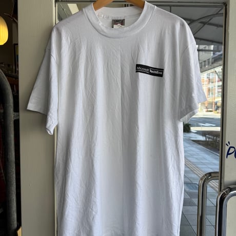 90's Microsoft 企業物プリントTシャツ L