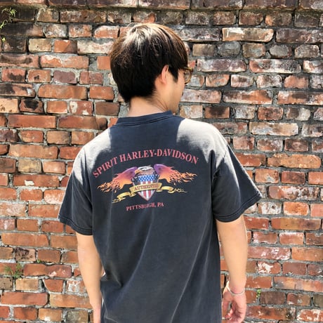 HARLEY DAVIDSON 両面プリントTシャツ 黒XL
