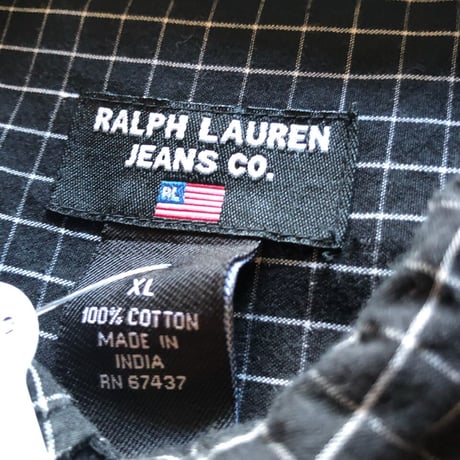 Ralph Lauren  半袖チェックシャツ XL