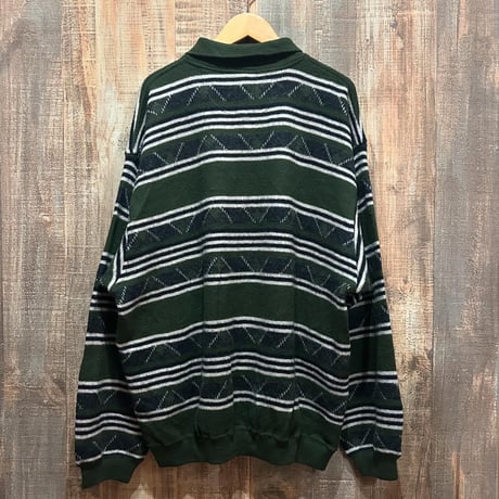 LACOSTE 襟付き総柄セーター