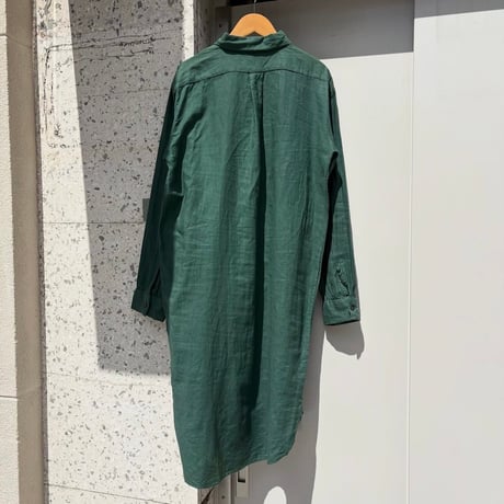 ハーフボタンロングシャツ