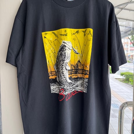 90's USA製〝Bass🐟〟プリントTシャツ  XL