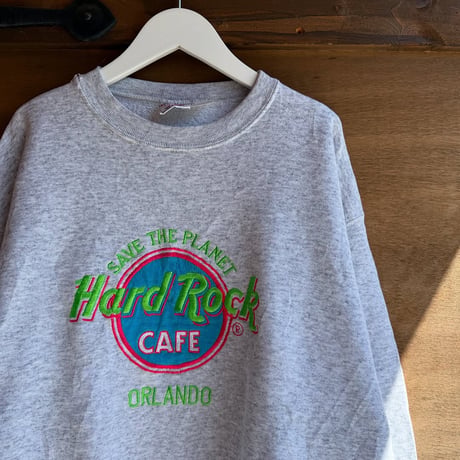 90s USA製 Hard Rock cafe刺繍スウェット