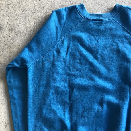 80's USA製 無地スウェット XL  ターコイズブルー