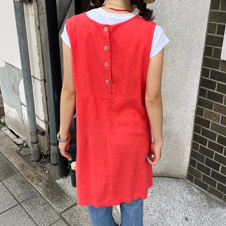 90s WHITE STAG リネンワンピース
