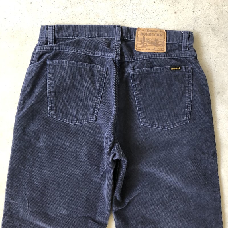 90's〜ROEBUCKS コーデュロイパンツ W32×L30 ネイビー | CUSTOM F