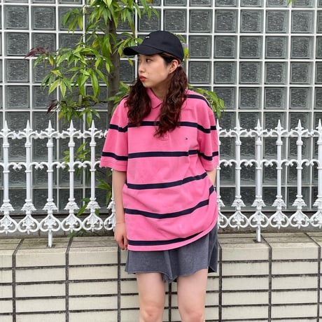 TOMMY HILFIGERボーダーポロシャツ