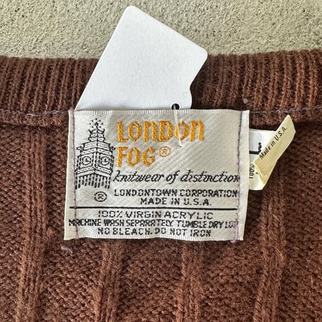 USA製LONDON FOGアクリルニットベスト