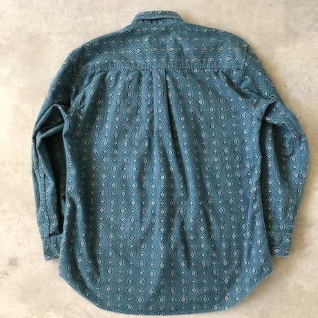 〜90's USA製WOOLRICH 総柄シャモアクロスシャツ