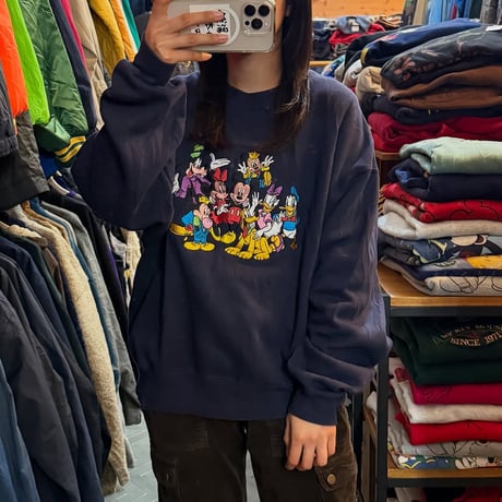 90s Disneyキャラ刺繍スウェット
