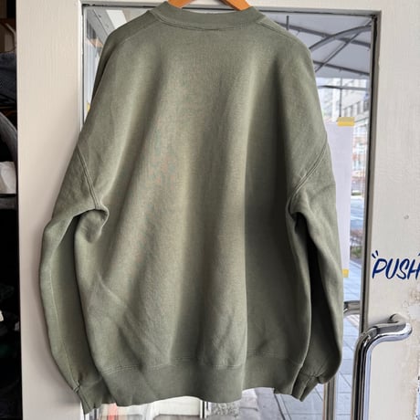 90's USA製RUSSELL無地スウェット XLオリーブ