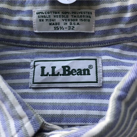 〜90'sUSA製 L.L.Bean ストライプシャツ
