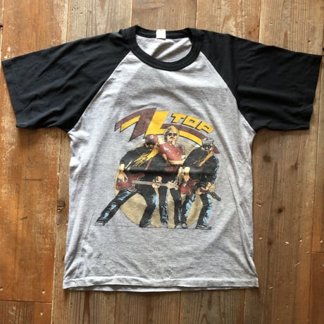 80年代ラグランスリーブバンドTシャツ ZZ TOP  XL