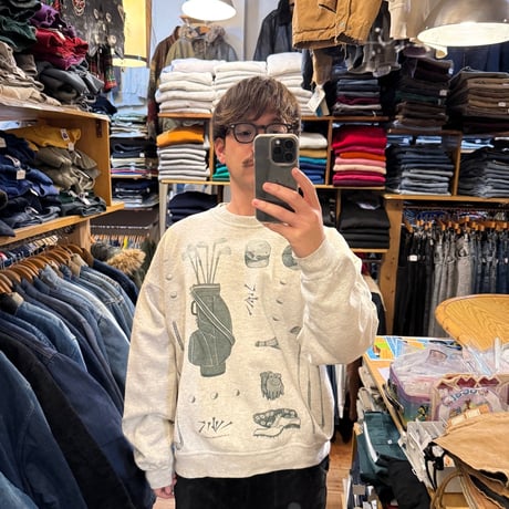 90's USA製プリントスウェット XL