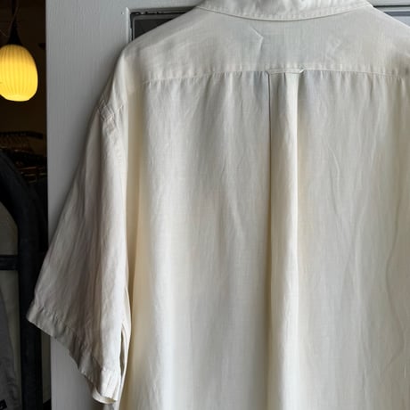 Ralph Lauren リネンシルク オープンカラーシャツ XL