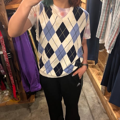 POLO GOLF アーガイル柄 Ｖネックニットベスト