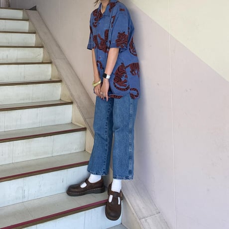 HurleyXトラ柄開襟シャツ