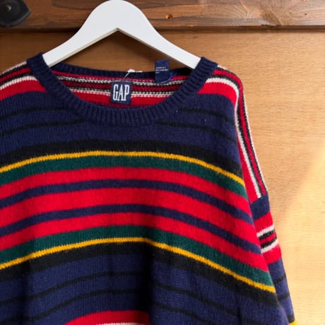 90s OLD GAP マルチボーダーニット