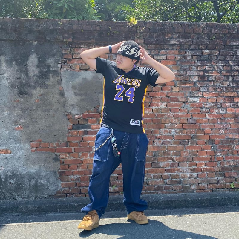 unique NBA ゲームシャツ LAKERS XL ミッチェル＆ネス MITCHELL＆NESS NBA UNISEX SS MESH BUTTON UP