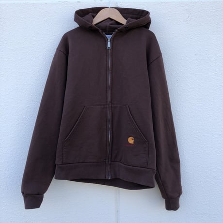 Carhartt ブラウン裏サーマルジップパーカー