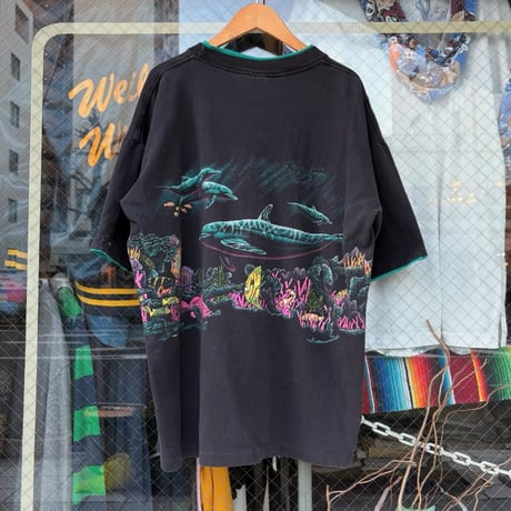 USA製 両面プリント海の生き物Tシャツ