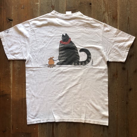Kliban cat Tシャツ〝WITH DOG〟