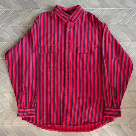 Eddie Bauer ストライプネルシャツ