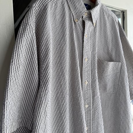 Ralph Lauren 半袖シアサッカーストライプシャツ