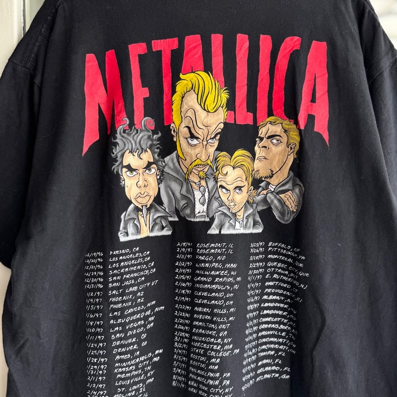 90's METALLICAバンドツアーTシャツ L | CUSTOM FEVER