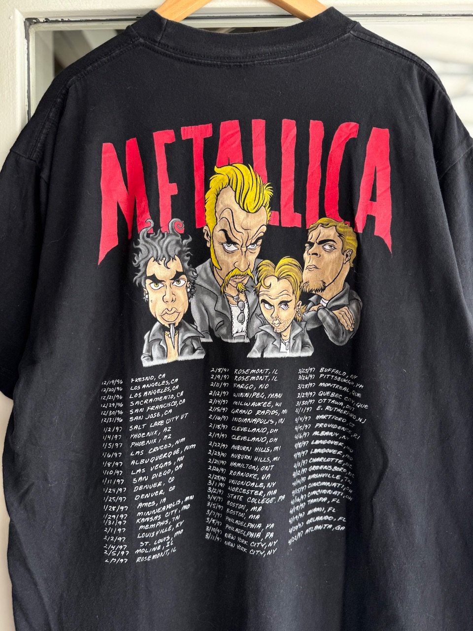 90's METALLICAバンドツアーTシャツ L | CUSTOM FEVER