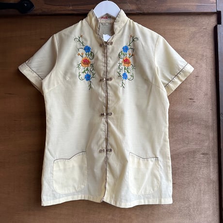 vintage チャイナブラウス