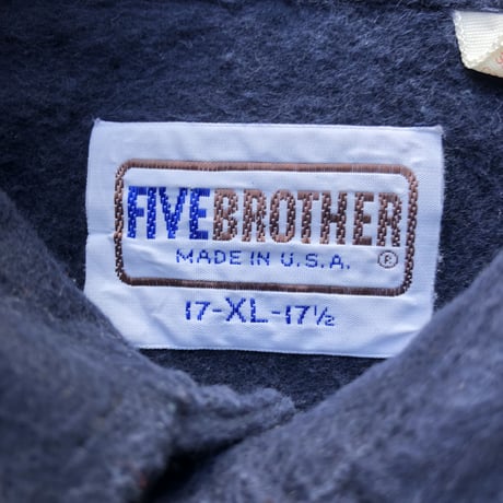 〜80'sUSA製 FIVE BROTHER シャモアクロスシャツ