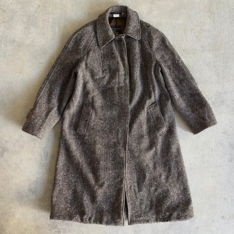 良品　Burberrys' ヘリンボーン柄　コート　ウール　カシミヤ Burberrys'ヘリンボーン柄ウールコート | CUSTOM FEVER